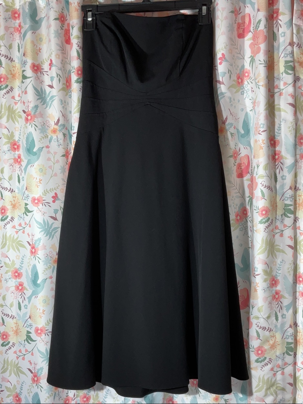 White House Black Market Strapless Black A-Line Cocktail Dress